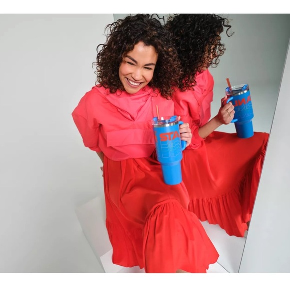 Stanley 30 oz. Quencher H2.0 FlowState Blue Red Multi Tumbler *Read Description - Picture 4 of 13